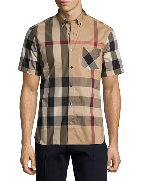 short sleeve burberry shirt mens|burberry shirts for men outlet.